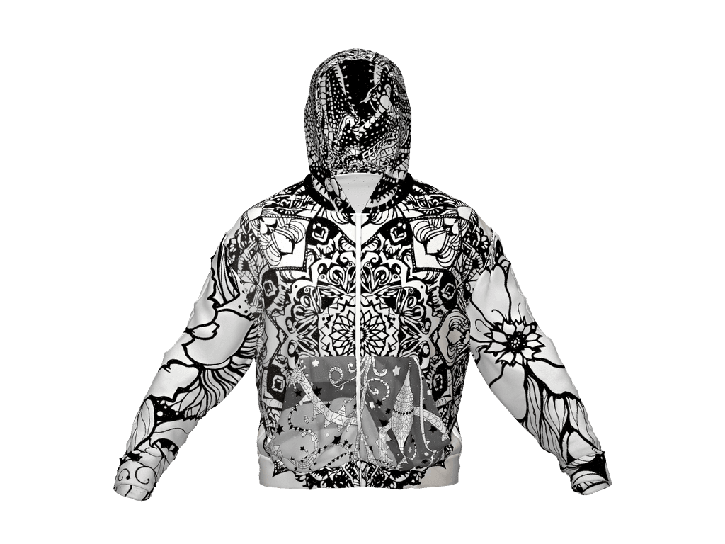 All-Over Print Recycled Unisex Zip Hoodie