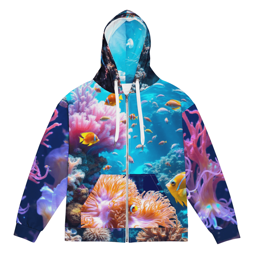 All-Over Print Recycled Unisex Zip Hoodie