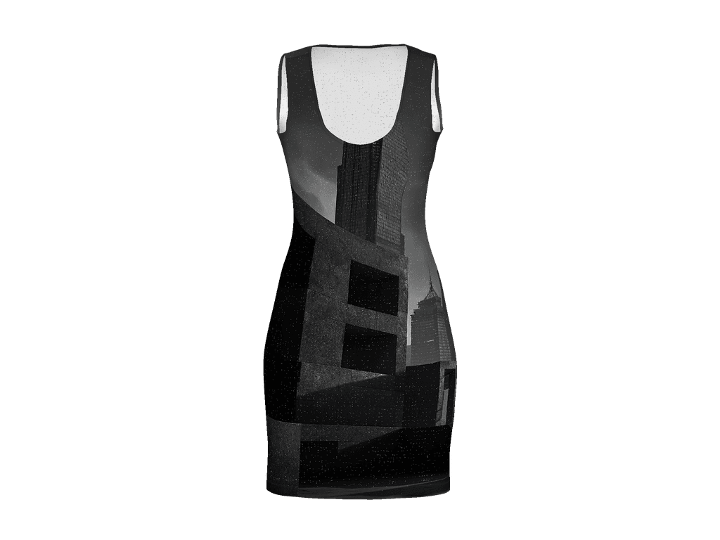 All-Over Print Bodycon Dress