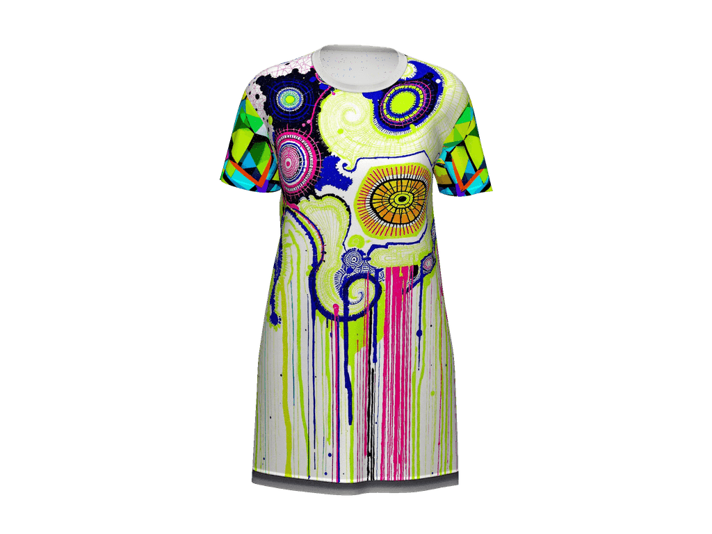 All-Over Print T-Shirt Dress