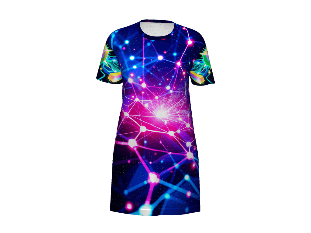 All-Over Print T-Shirt Dress