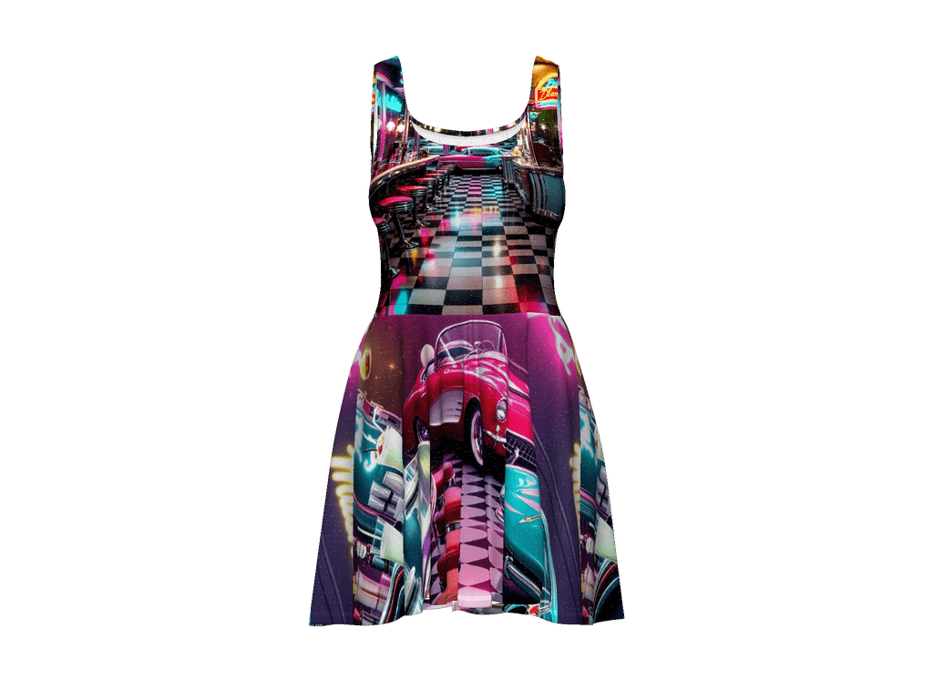 All-Over Print Skater Dress