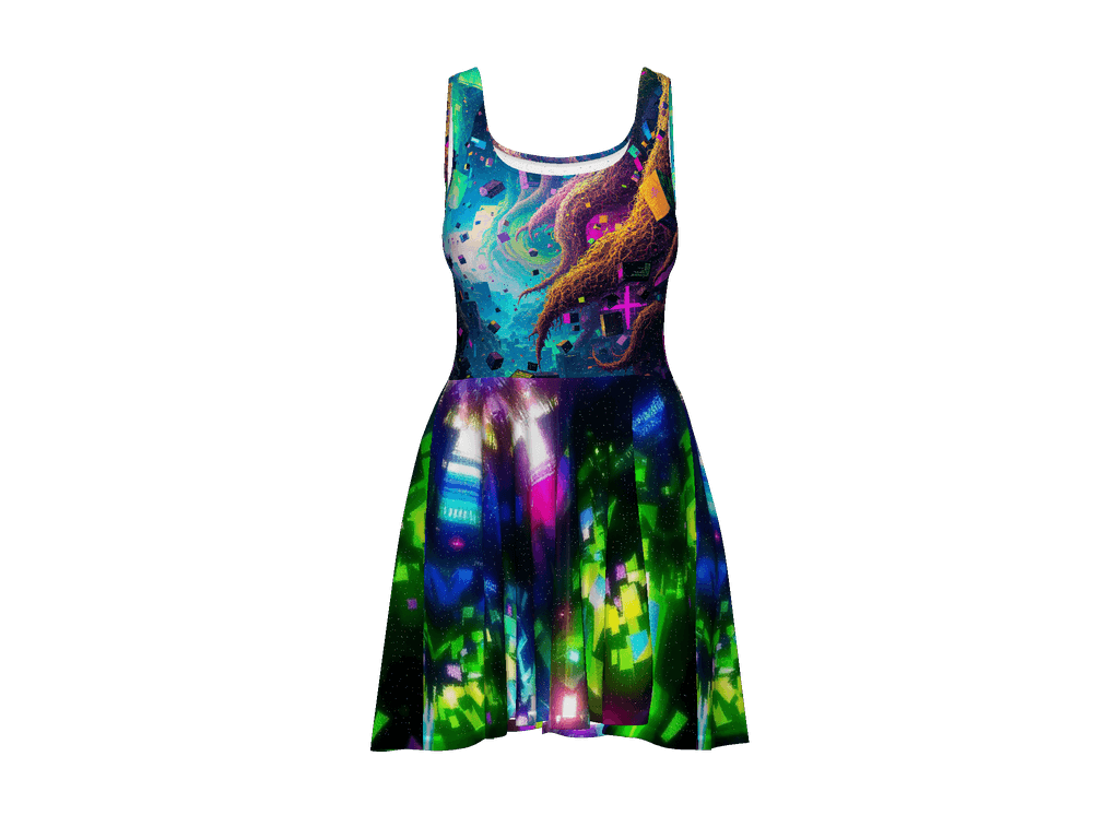 All-Over Print Skater Dress