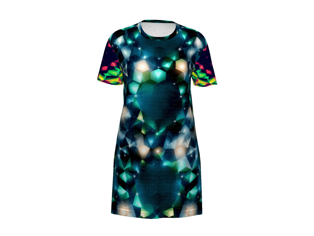 All-Over Print T-Shirt Dress