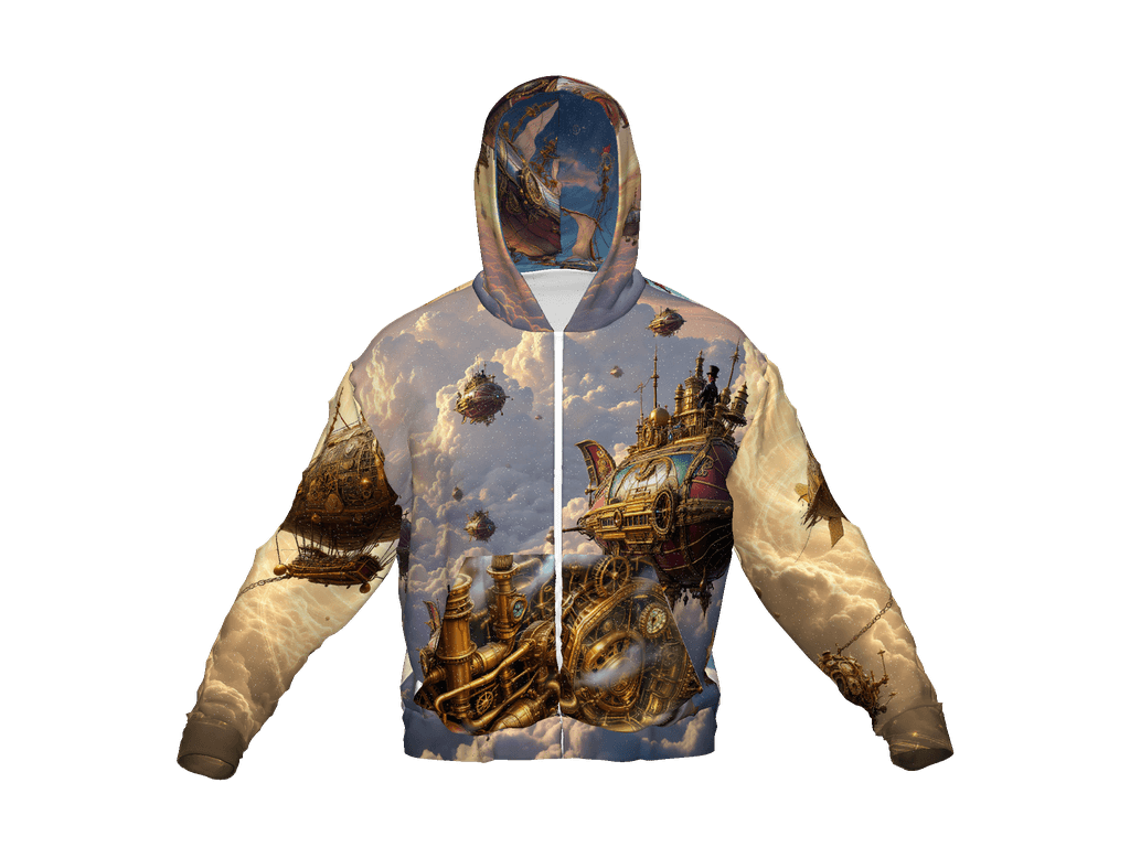 All-Over Print Recycled Unisex Zip Hoodie