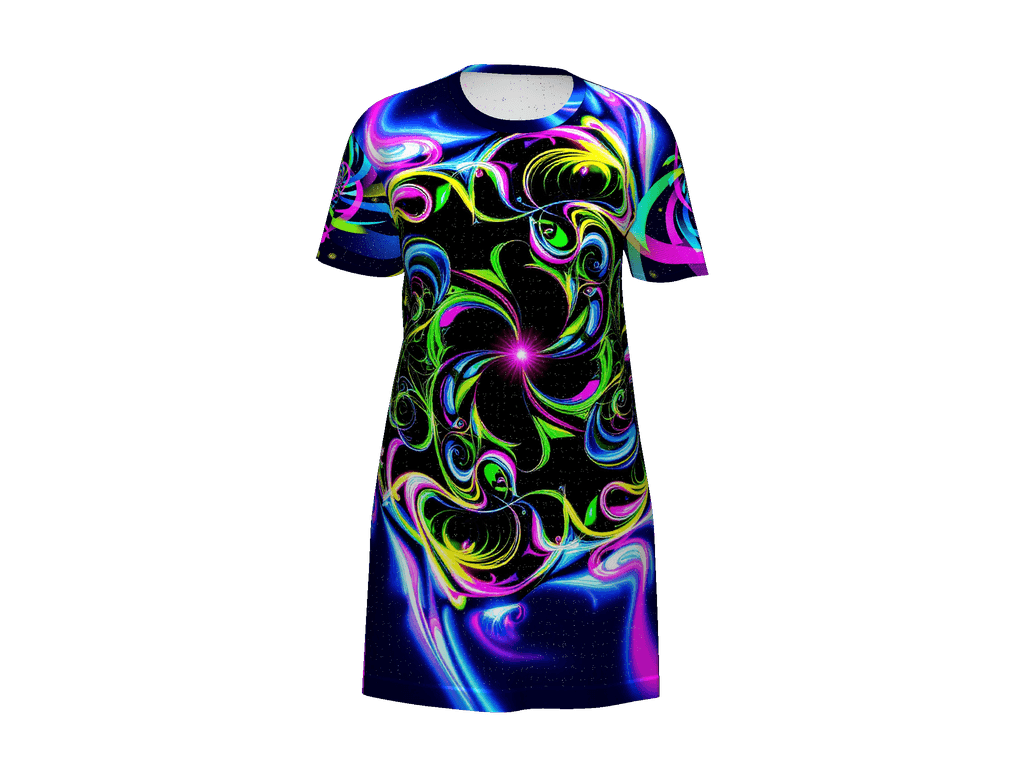 All-Over Print T-Shirt Dress