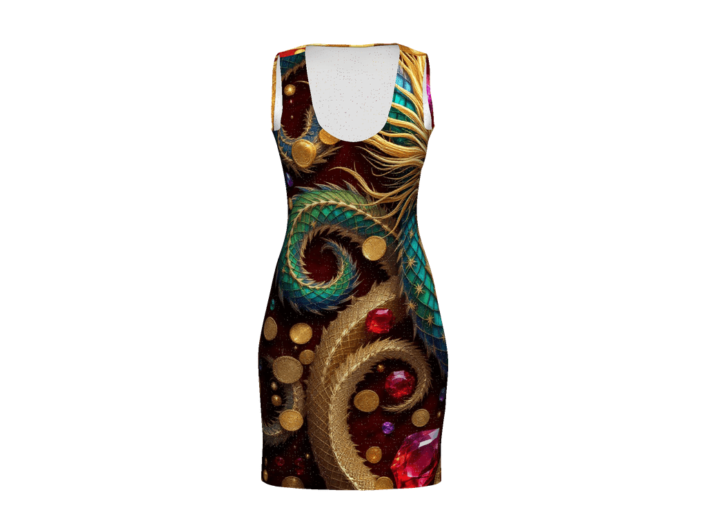 All-Over Print Bodycon Dress
