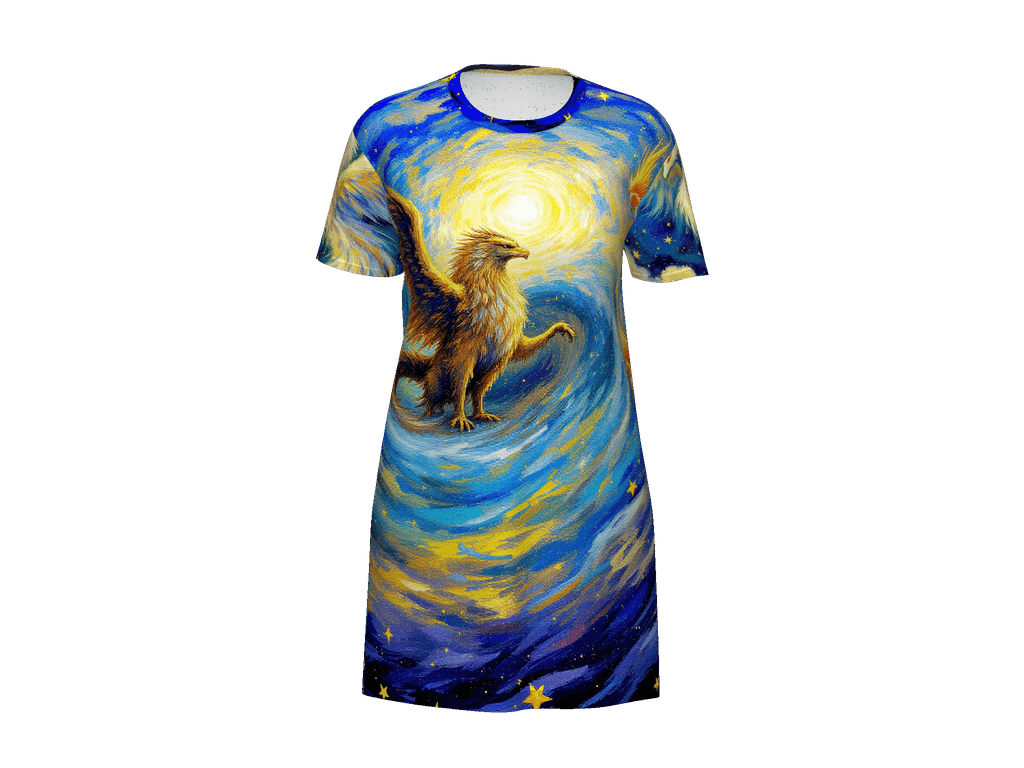 All-Over Print T-Shirt Dress