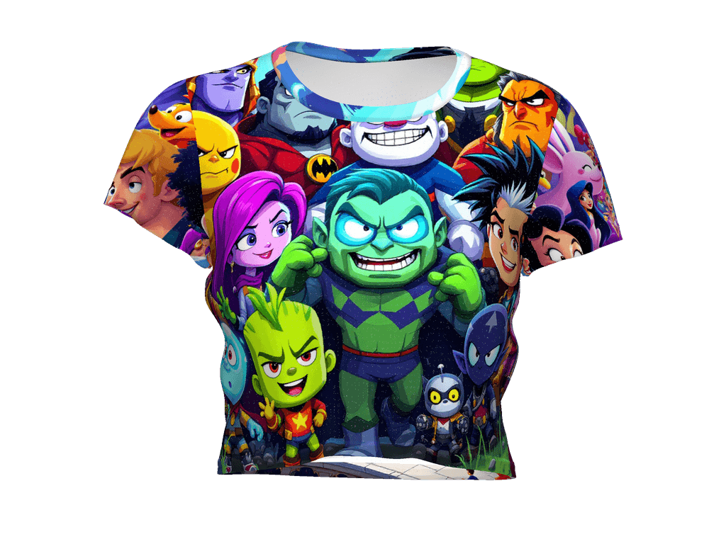 All-Over Print Crop Tee