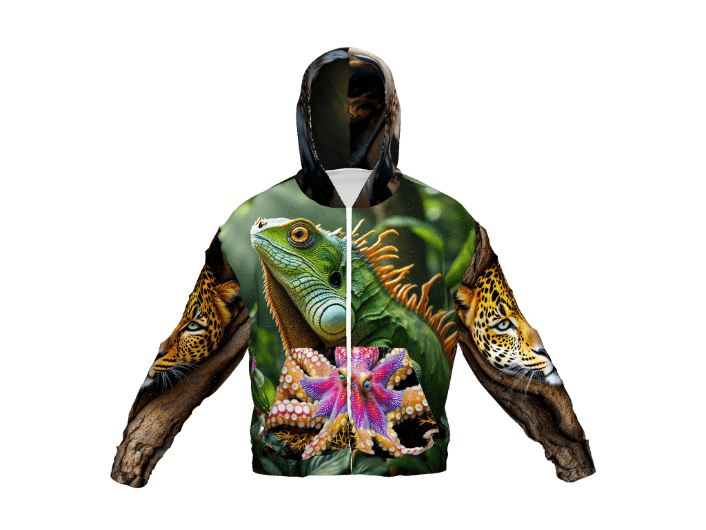 All-Over Print Recycled Unisex Zip Hoodie