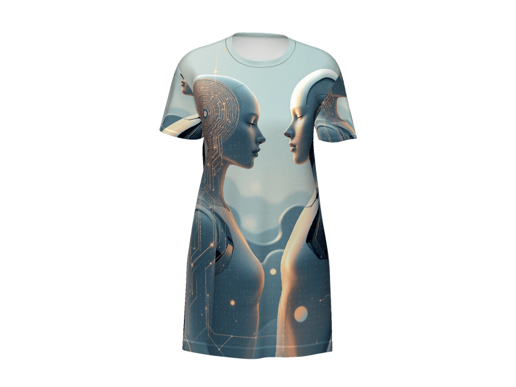 All-Over Print T-Shirt Dress