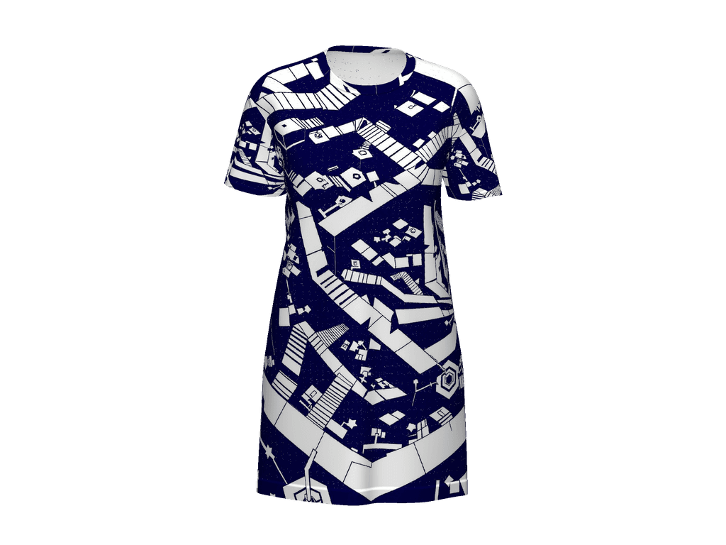 All-Over Print T-Shirt Dress