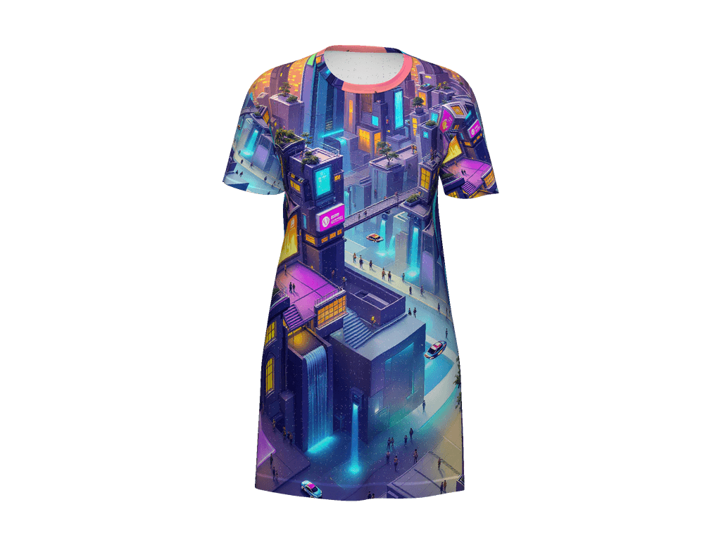 All-Over Print T-Shirt Dress