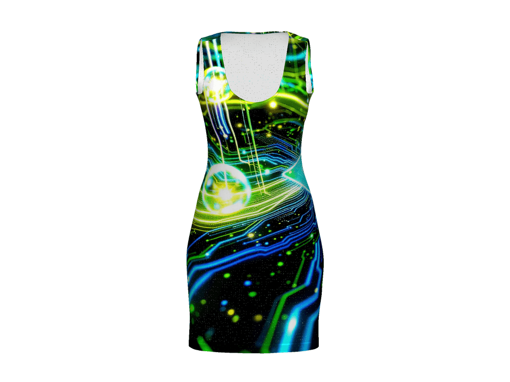 All-Over Print Bodycon Dress