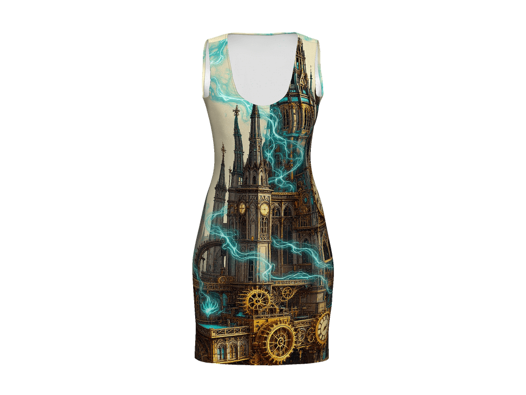 All-Over Print Bodycon Dress