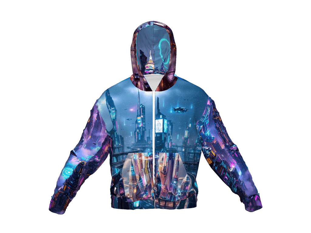 All-Over Print Recycled Unisex Zip Hoodie