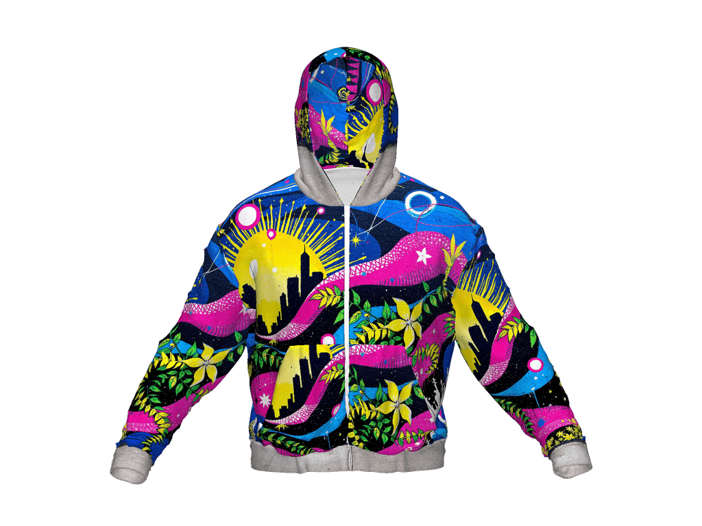All-Over Print Recycled Unisex Zip Hoodie