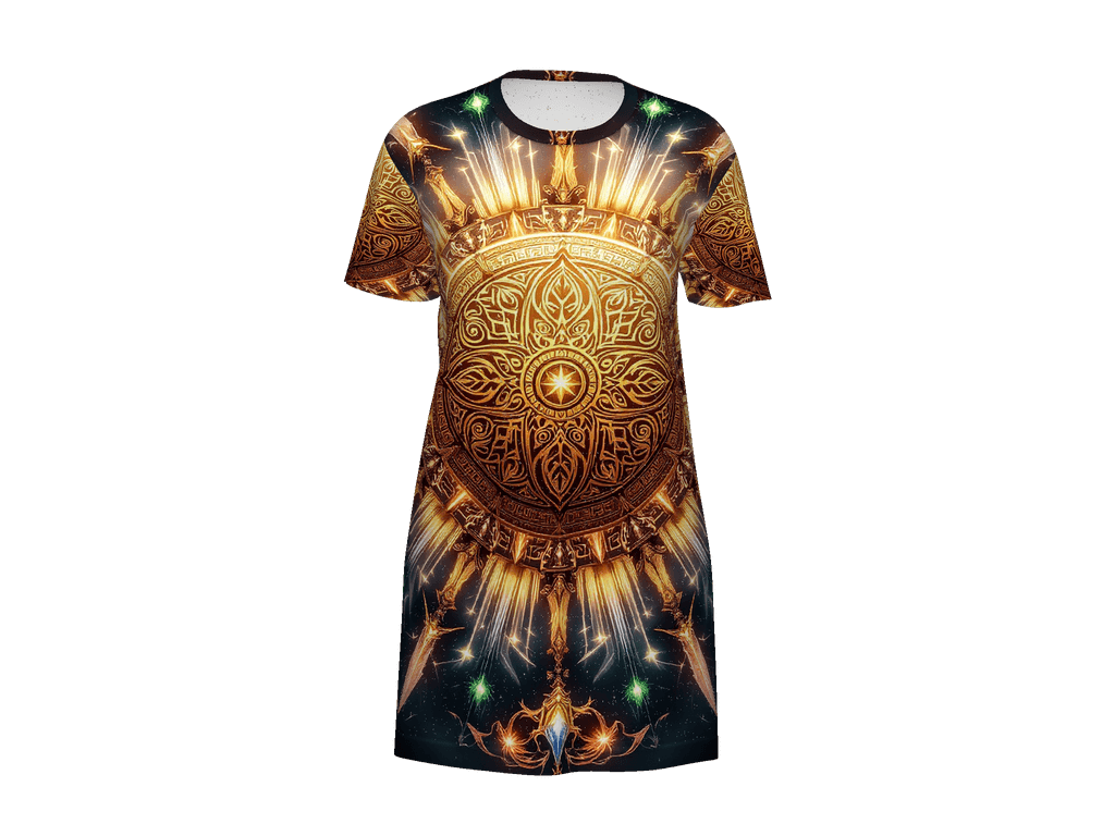 All-Over Print T-Shirt Dress