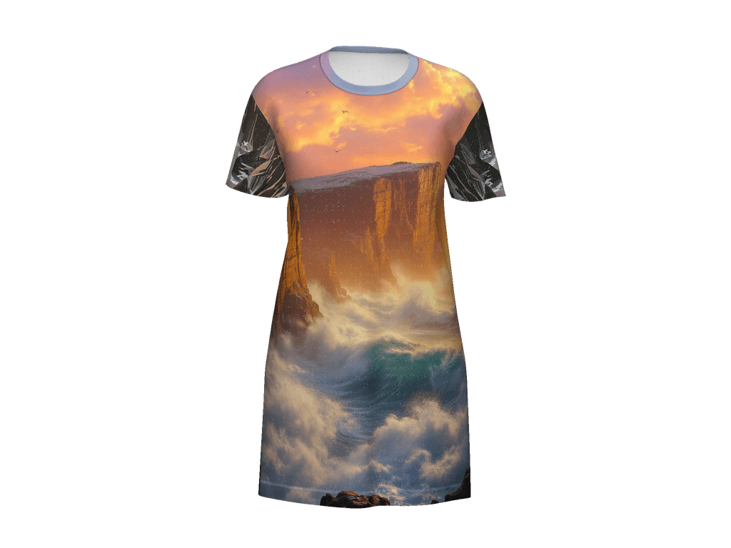 All-Over Print T-Shirt Dress