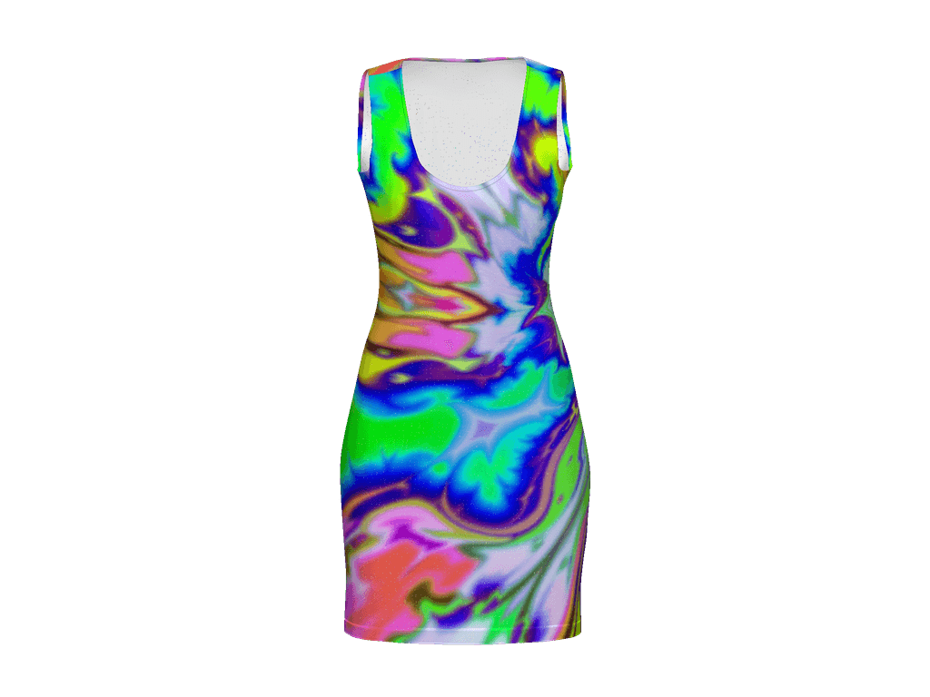All-Over Print Bodycon Dress