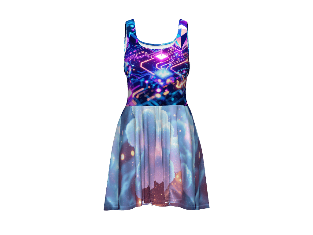 All-Over Print Skater Dress