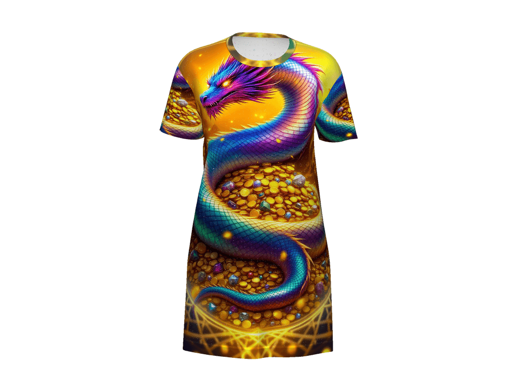 All-Over Print T-Shirt Dress