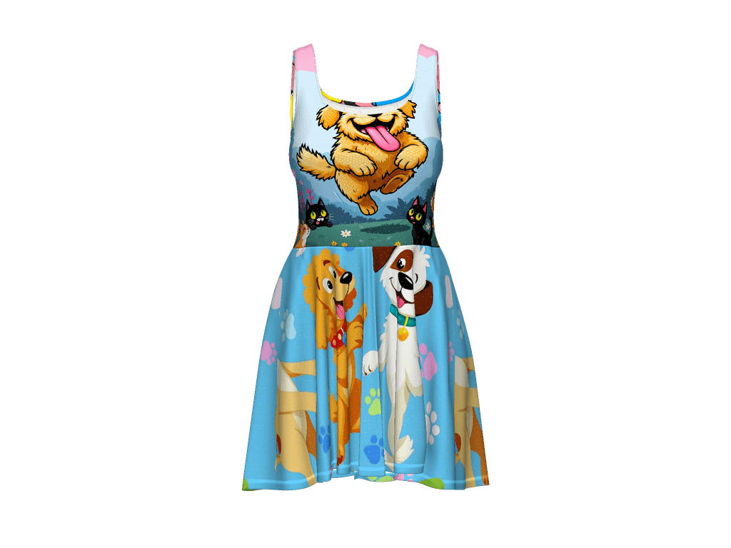 All-Over Print Skater Dress