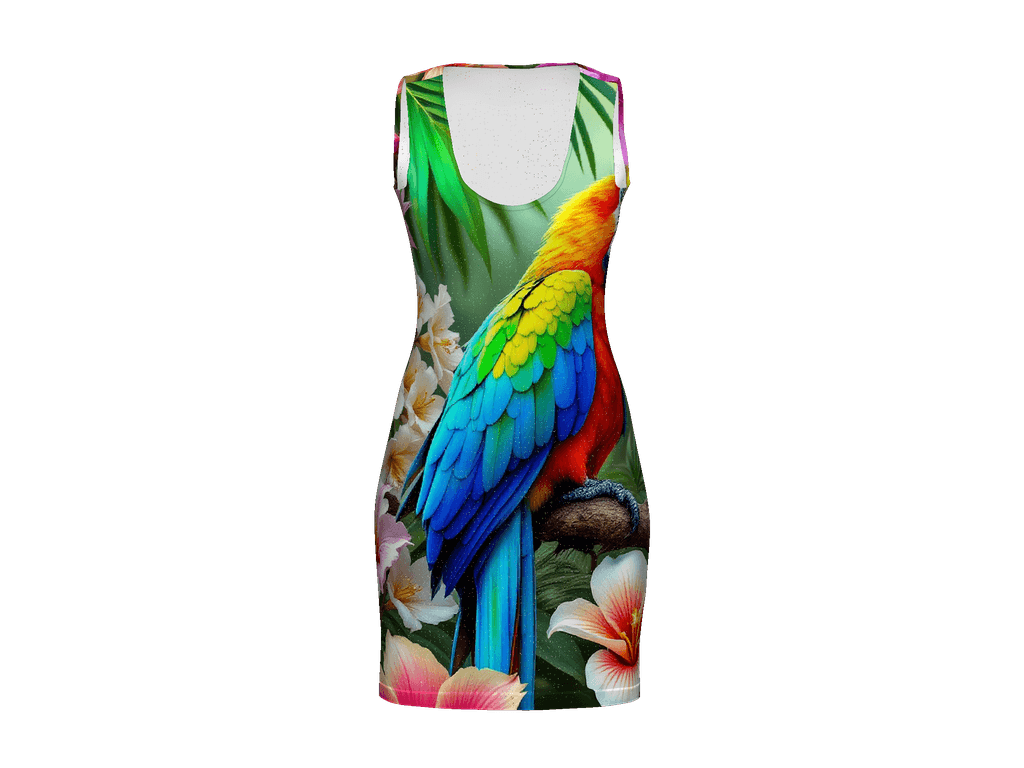 All-Over Print Bodycon Dress