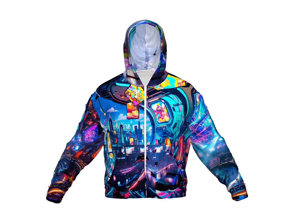 All-Over Print Recycled Unisex Zip Hoodie