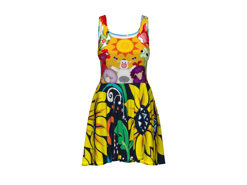 All-Over Print Skater Dress