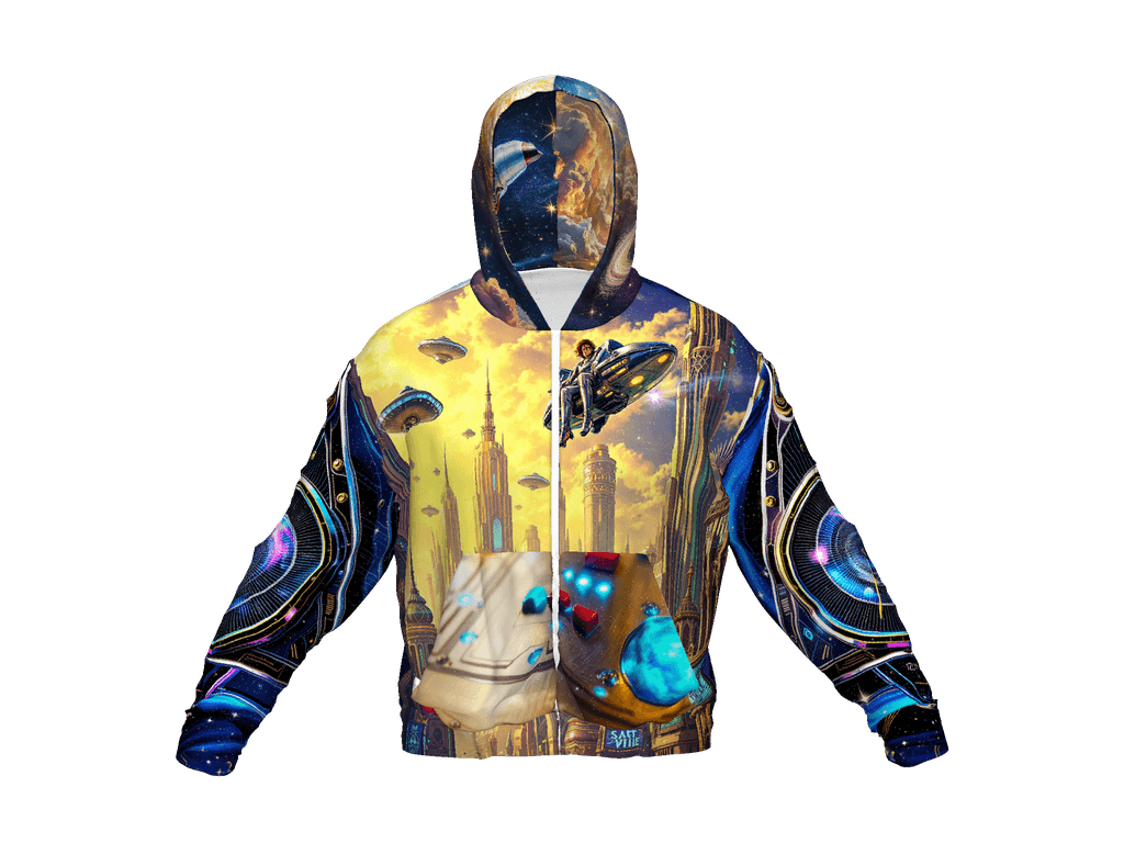 All-Over Print Recycled Unisex Zip Hoodie