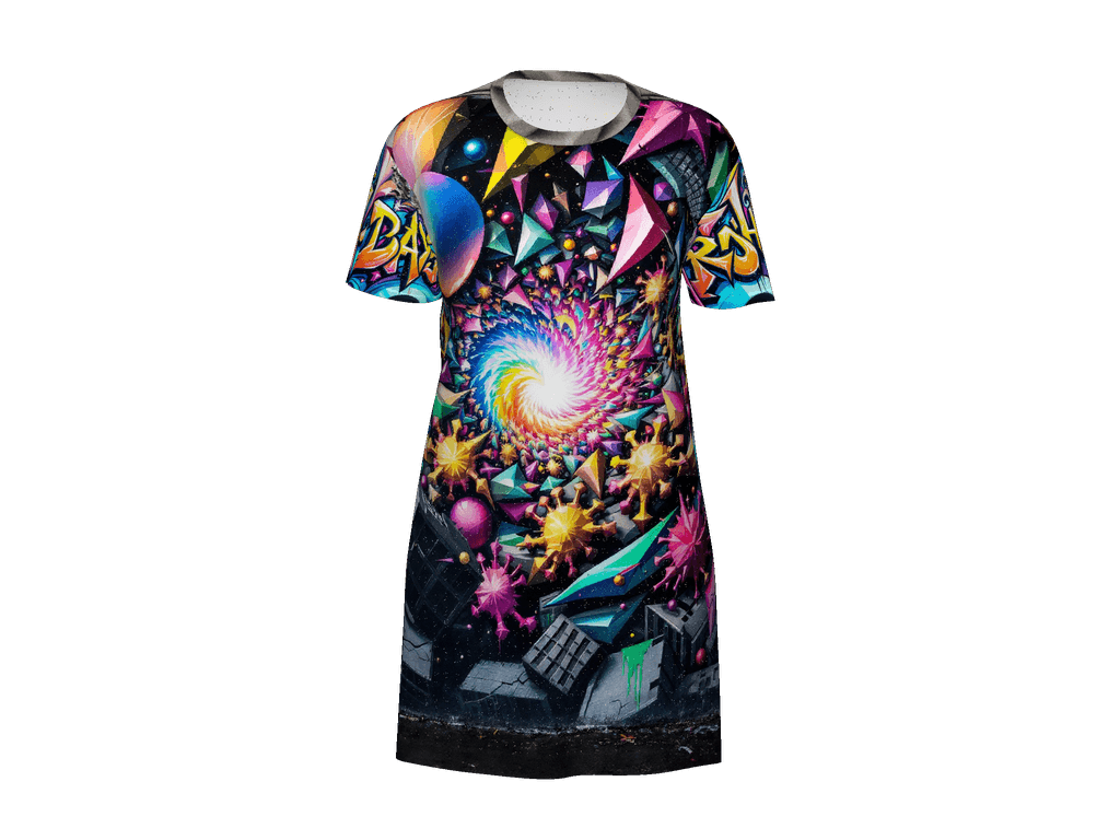 All-Over Print T-Shirt Dress