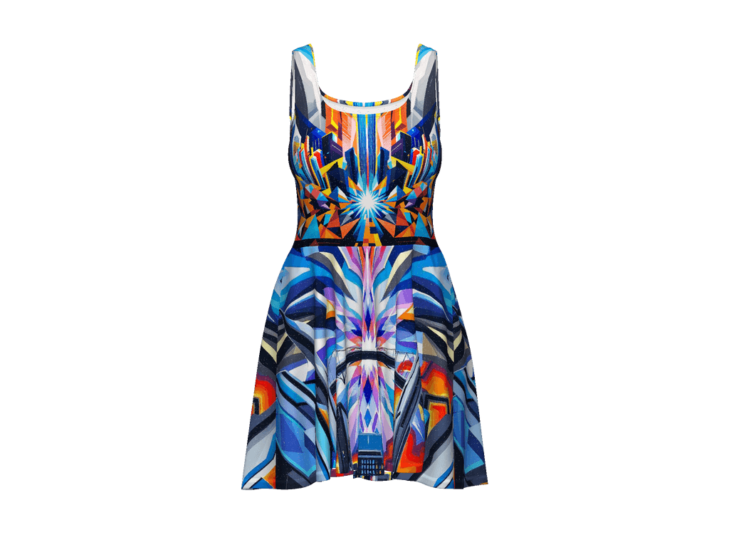 All-Over Print Skater Dress