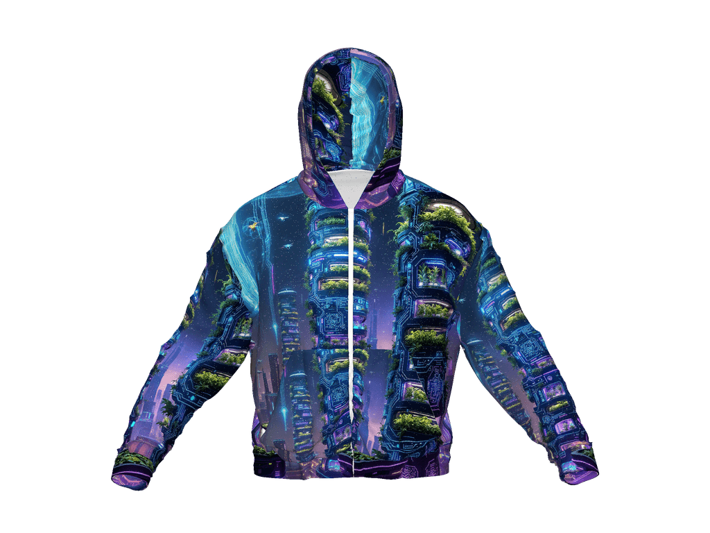 All-Over Print Recycled Unisex Zip Hoodie