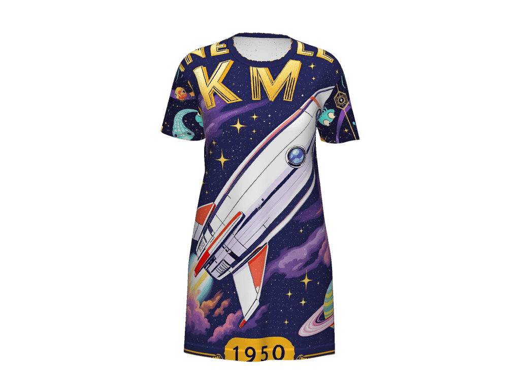 All-Over Print T-Shirt Dress