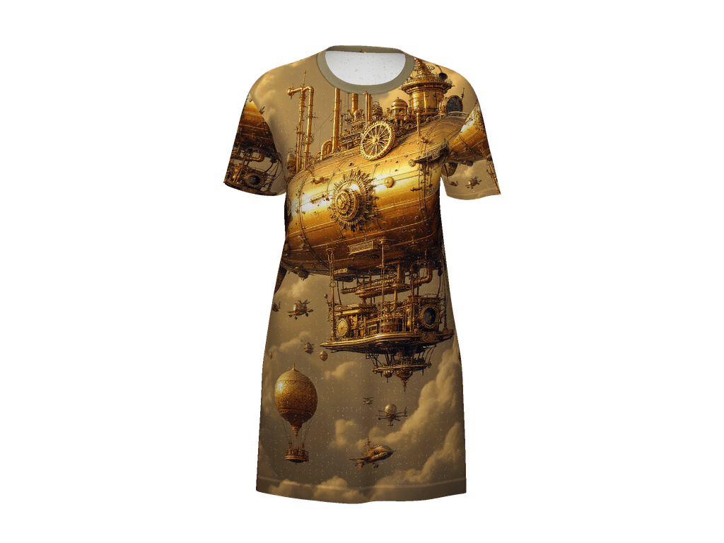 All-Over Print T-Shirt Dress