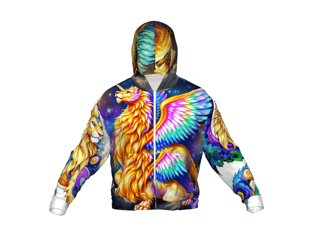 All-Over Print Recycled Unisex Zip Hoodie