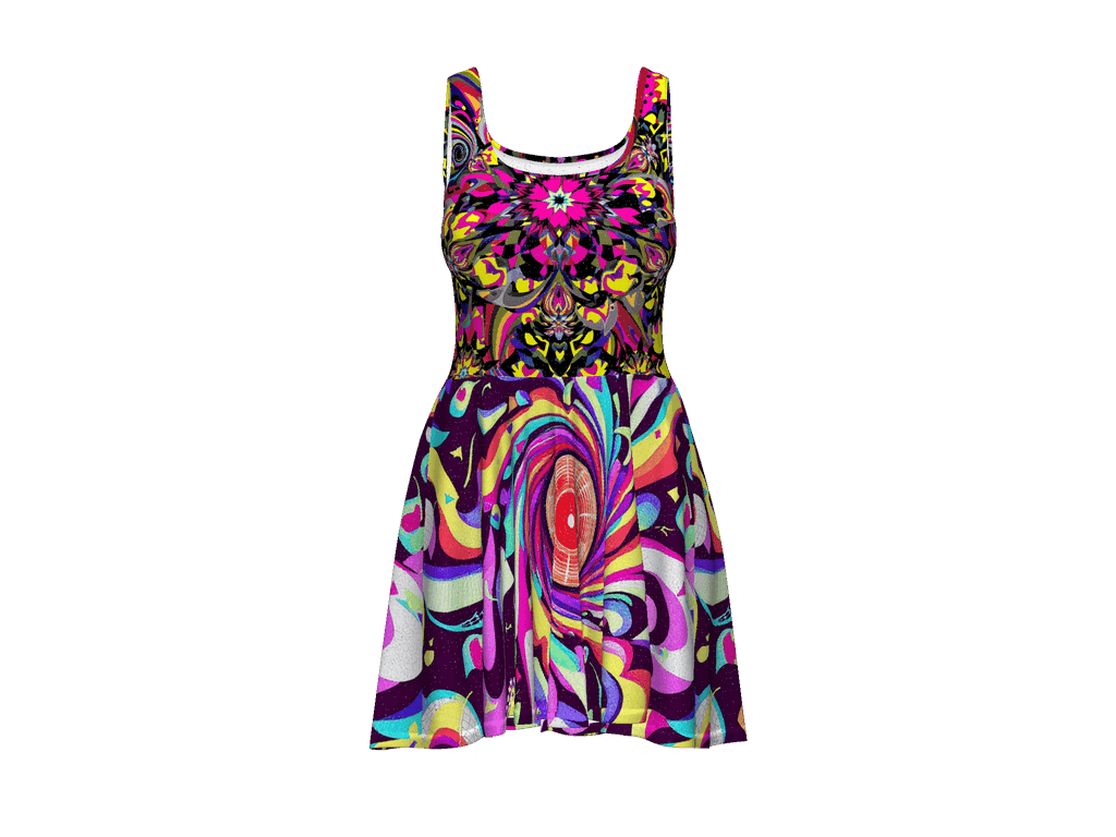 All-Over Print Skater Dress