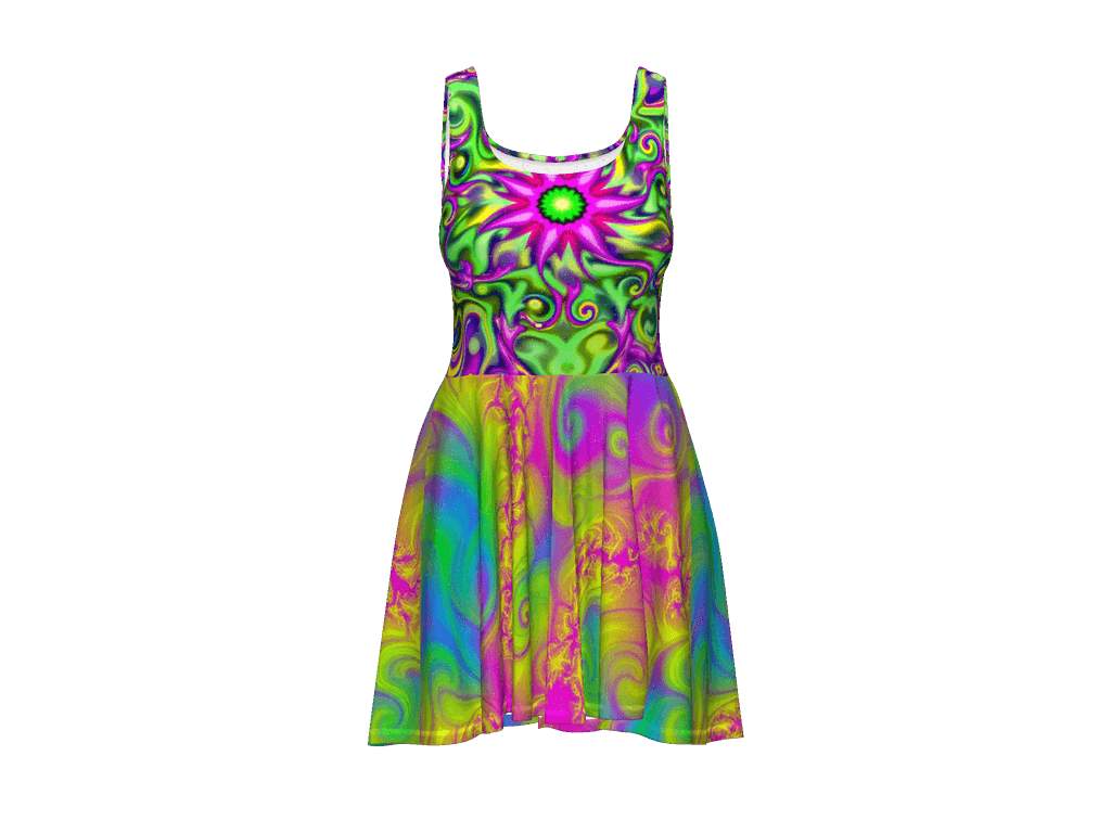All-Over Print Skater Dress