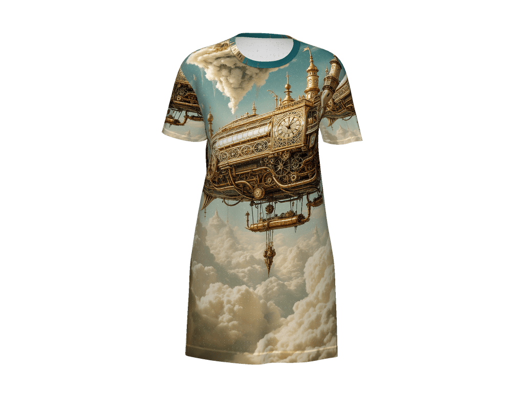 All-Over Print T-Shirt Dress