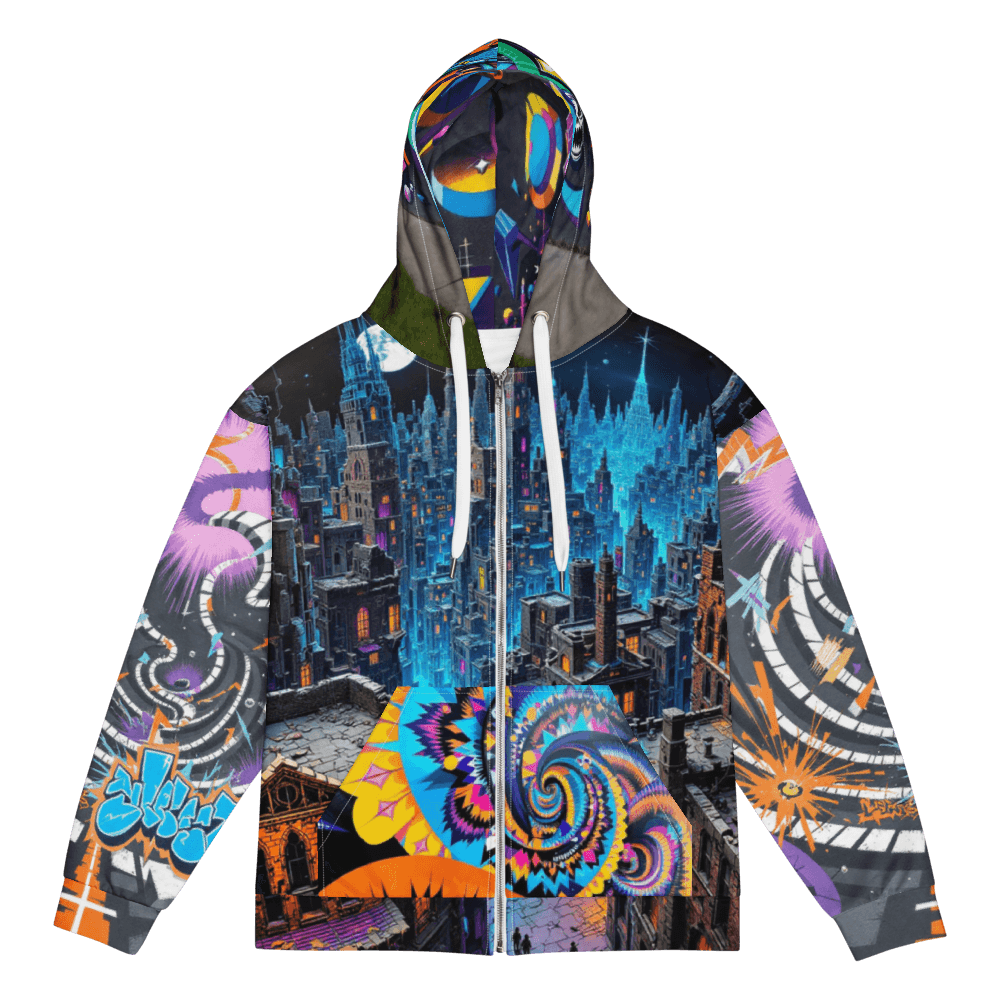All-Over Print Recycled Unisex Zip Hoodie