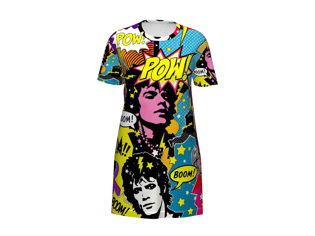 All-Over Print T-Shirt Dress