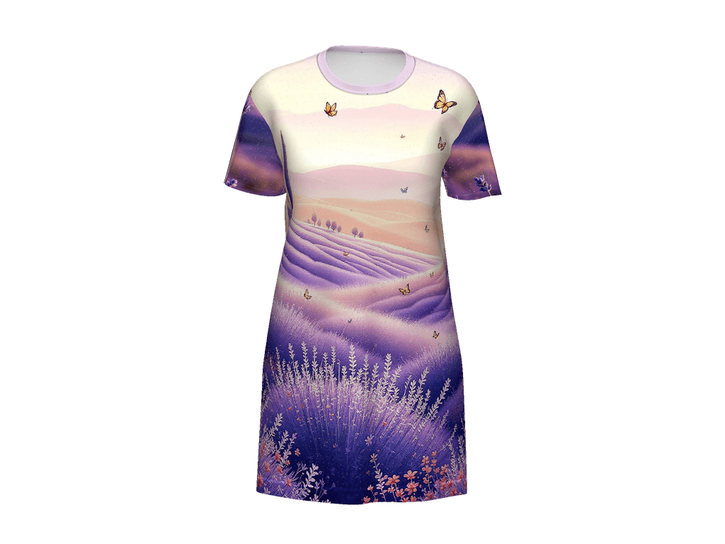 All-Over Print T-Shirt Dress