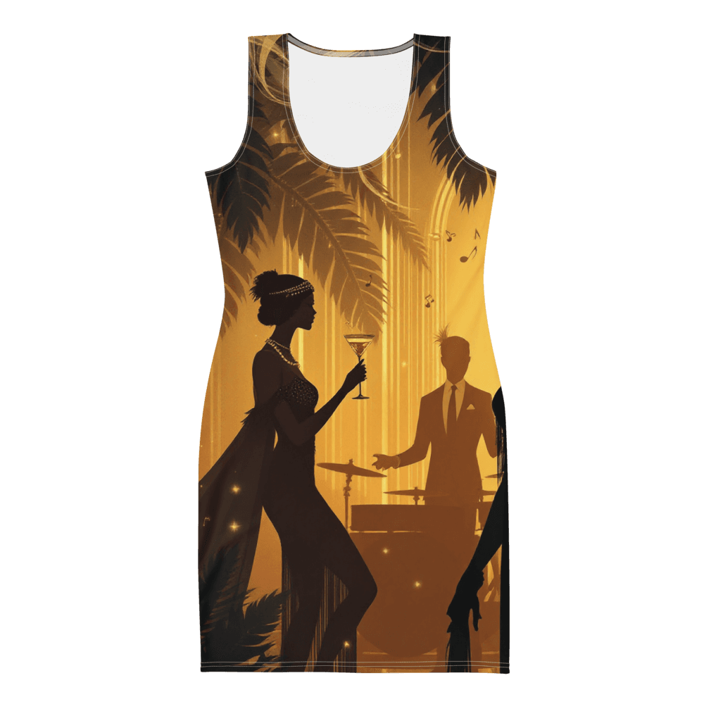 All-Over Print Bodycon Dress