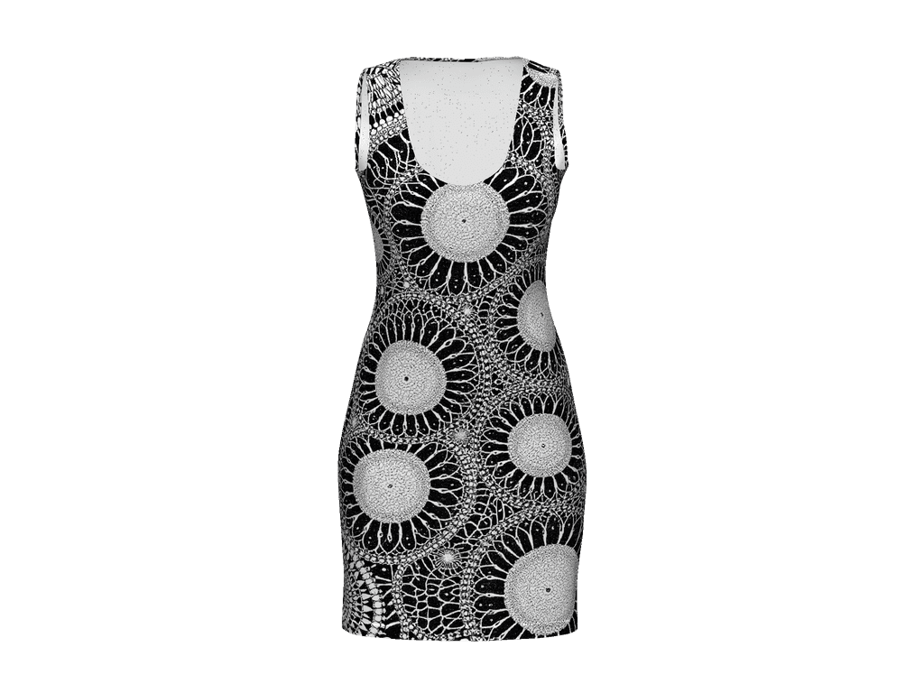 All-Over Print Bodycon Dress