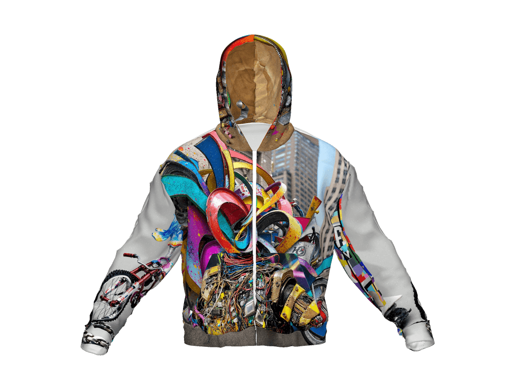 All-Over Print Recycled Unisex Zip Hoodie