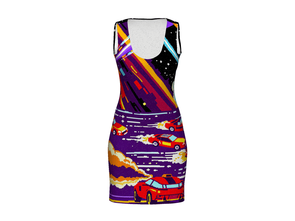 All-Over Print Bodycon Dress