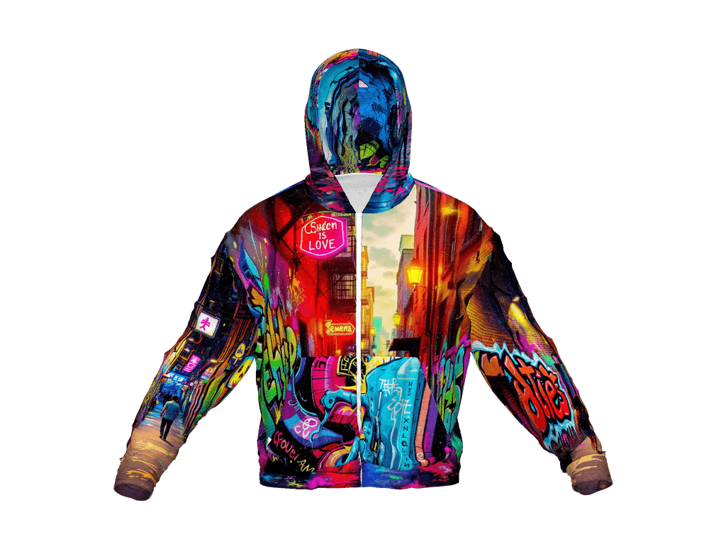 All-Over Print Recycled Unisex Zip Hoodie