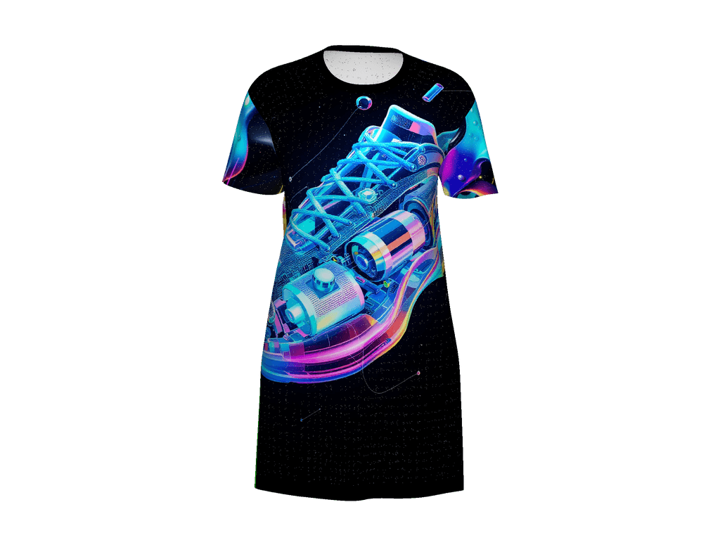 All-Over Print T-Shirt Dress