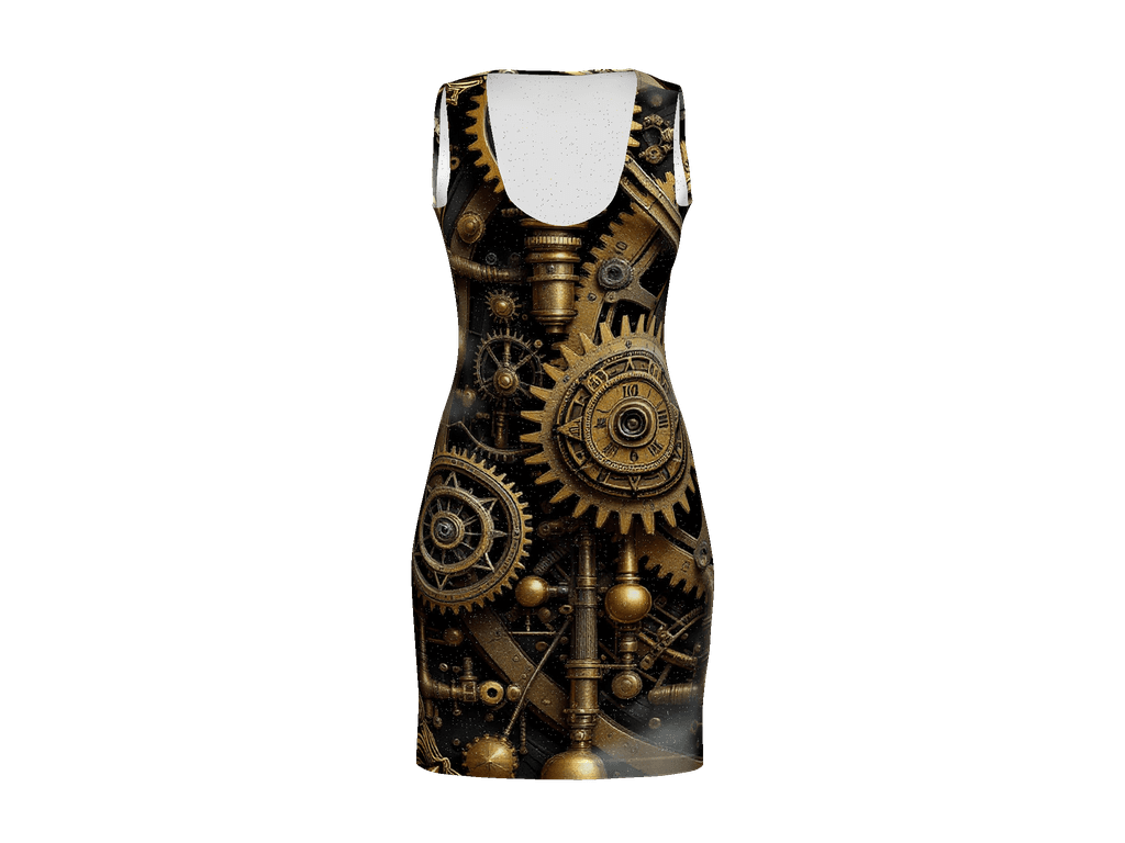 All-Over Print Bodycon Dress